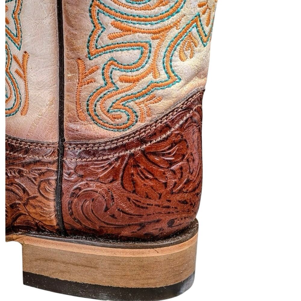 CORRAL Floral Embroidery Vamp Square Toe Cowboy Boot Sz 11 New in Box MSRP $485 - Picture 6 of 16